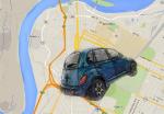 PT Cruiser on a map.