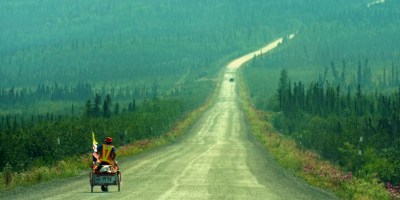 Lonesome soul on the Dalton Highway.