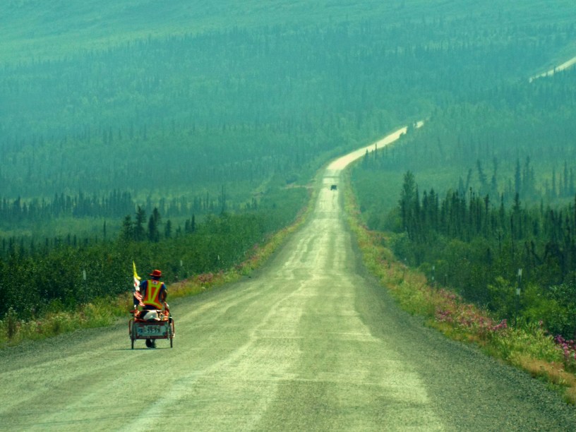 Lonesome soul on the Dalton Highway.