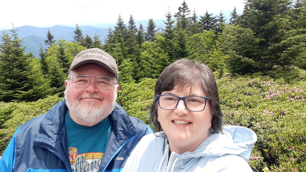 Man and woman at Roan Mountain State Park, Tennessee State Parks
